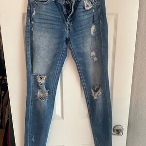 Flying Monkey Distressed Blue Women's Jeans